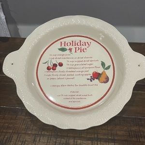 ✨✨ Hallmark Holiday Recipe Pie Plate✨✨